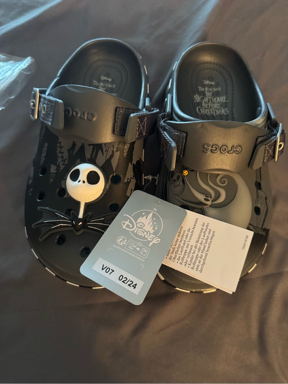 CROCS Womens Black The Nightmare Before Christmas Jack Skellington Crocs Disney